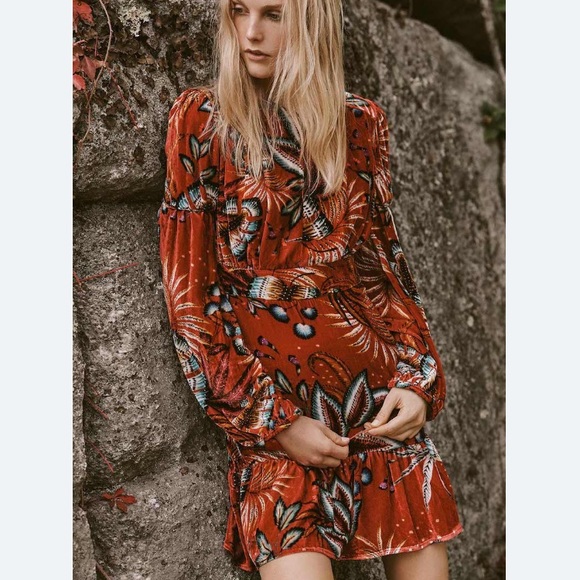Anthropologie | Dresses | Farm Rio Winter Leaf Velvet Dress | Poshmark Anthropologie | Dresses | Farm Rio Winter Leaf Velvet Dress | Poshmark